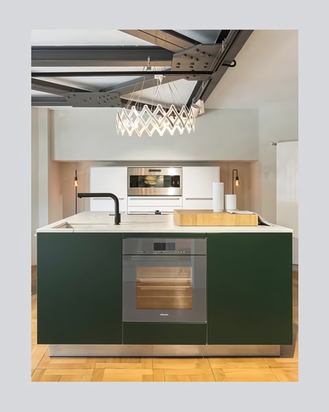 kitchen island, kitchen cabinet, kitchen island with oven, modern kitchen island, home kitchen furniture, brand awareness, minimalist, lifestyle, calm, luxurious, green, neutral